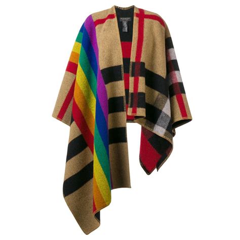 burberry wrap rainbow|Farfetch Burberry poncho.